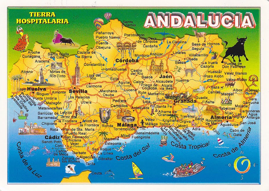 Carte R gions Andalousie Voyage Carte Plan