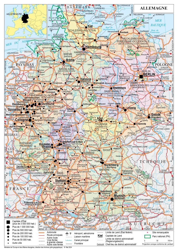 carte allemagne