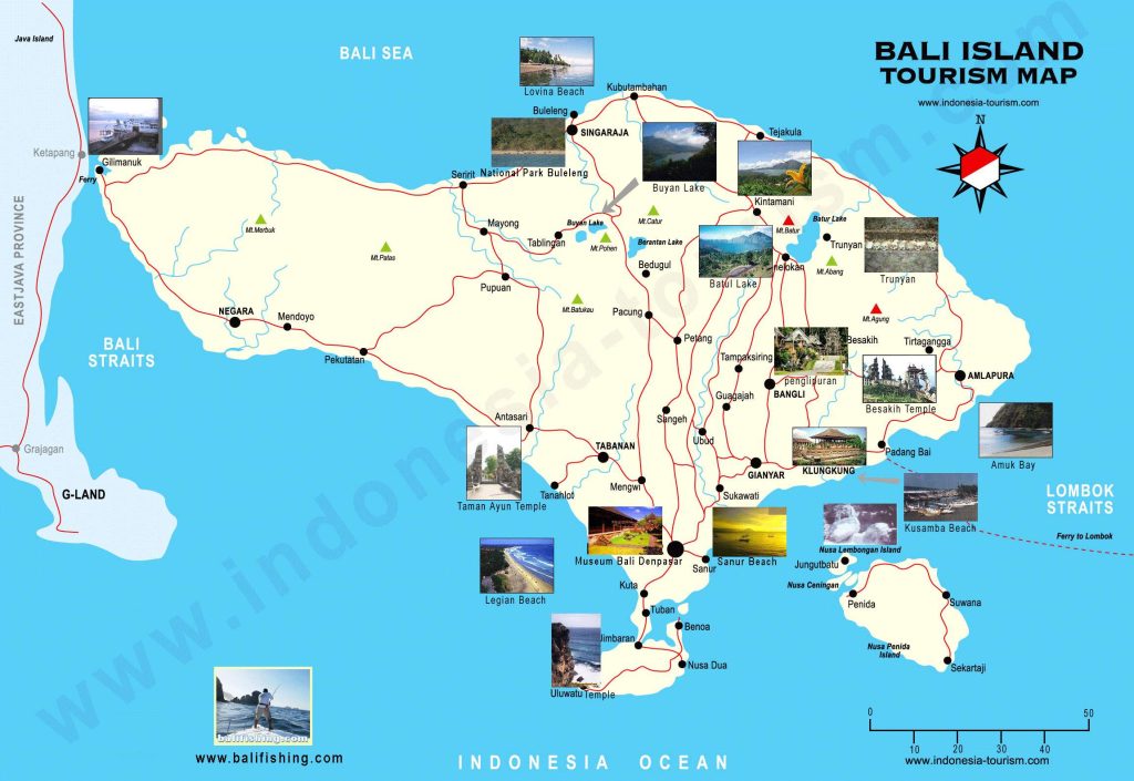 carte tourisme à bali