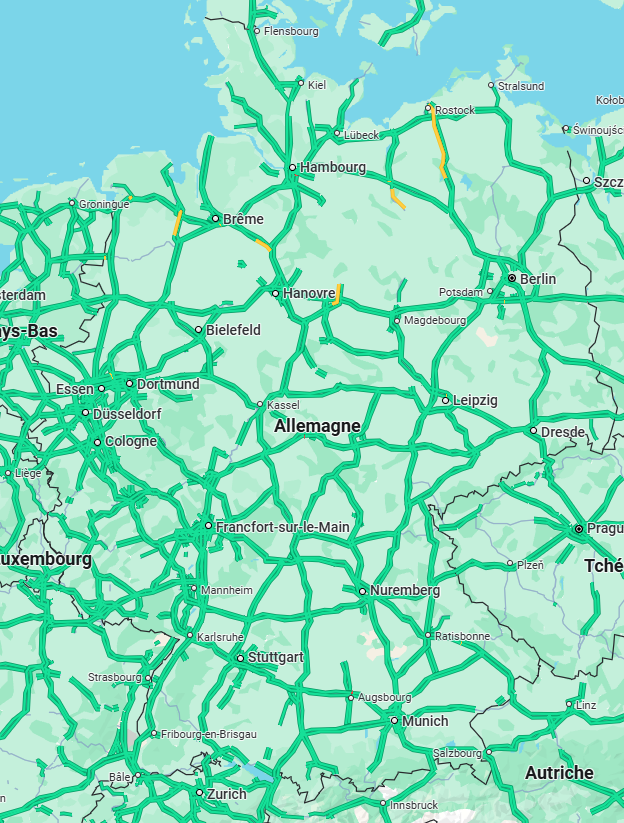 cartes routes Allemagne