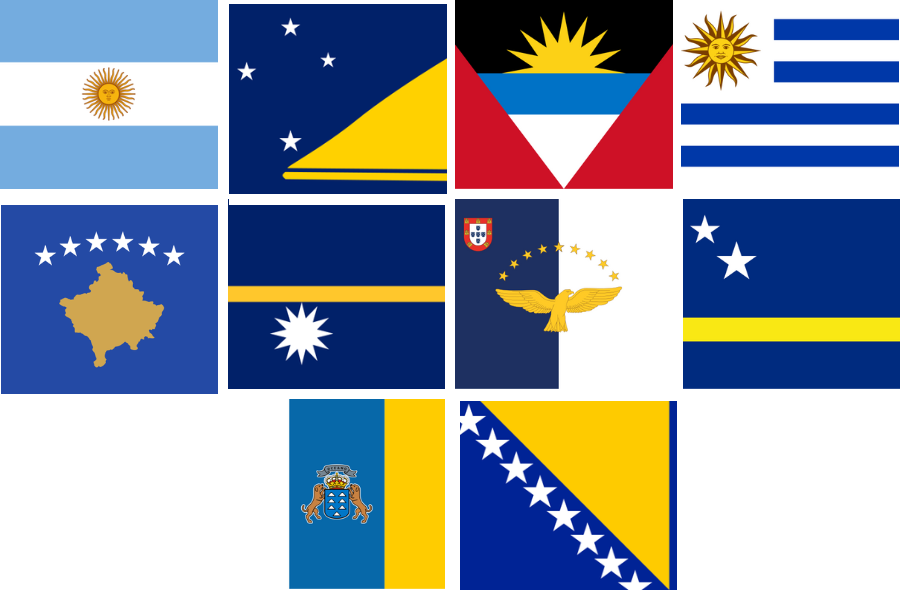 drapeaux blanc bleu jaune