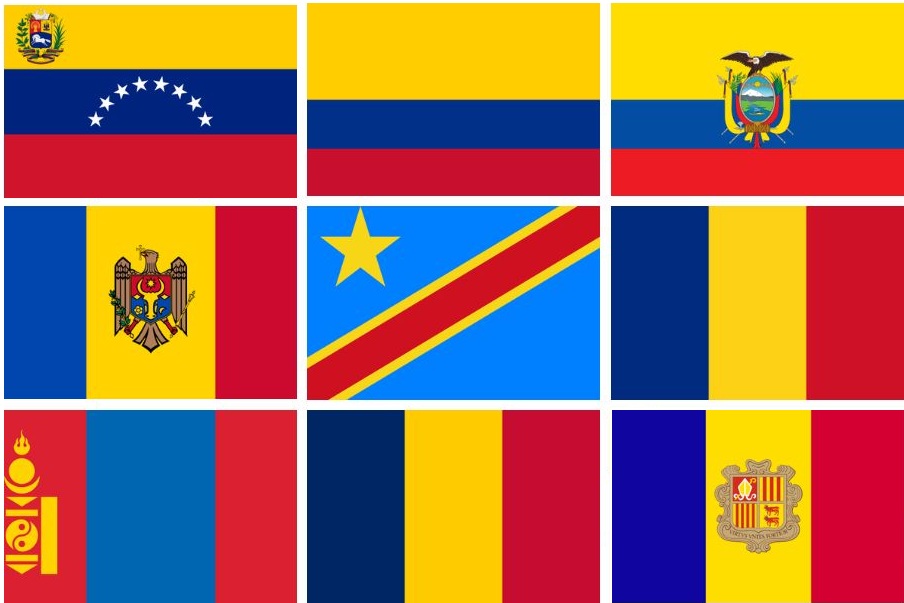 drapeau bleu jaune rouge