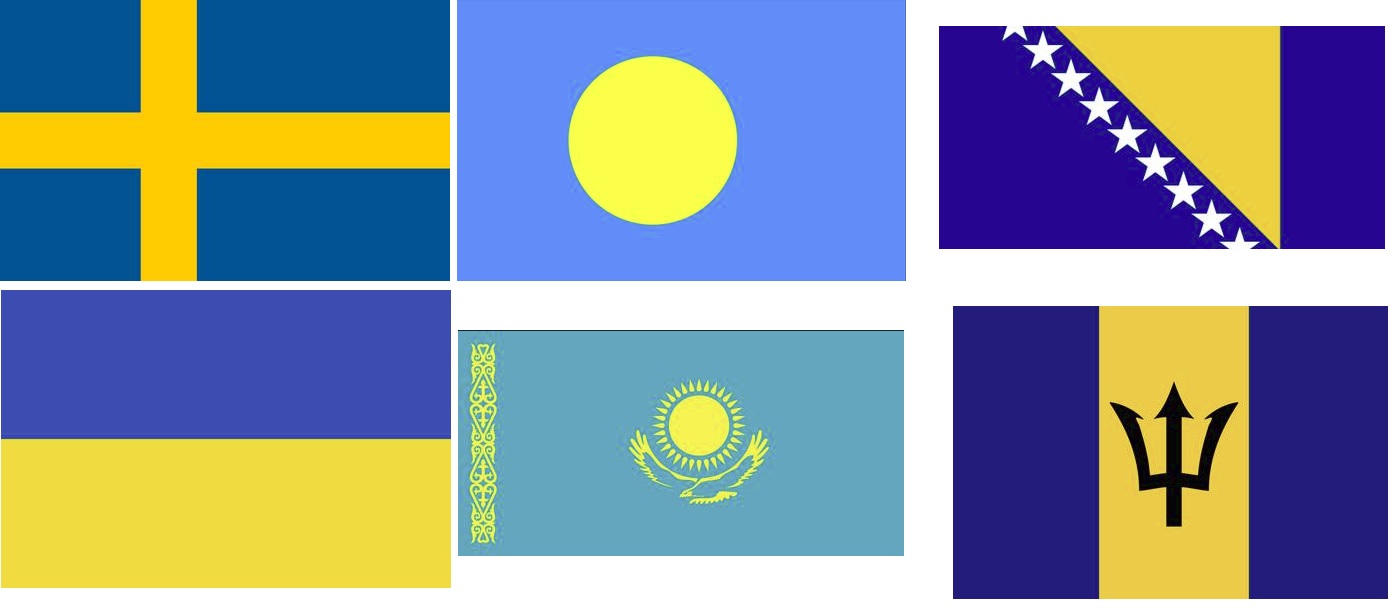 drapeau bleu jaune