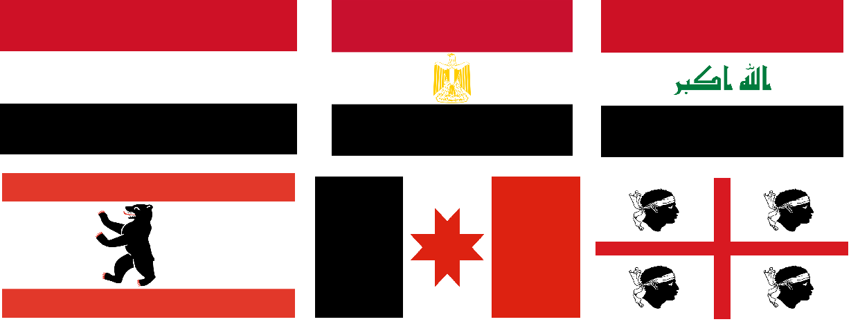 Drapeau noir blanc rouge