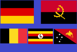 drapeaux noir rouge jaune