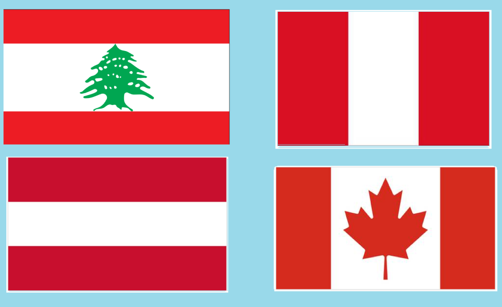 Drapeau rouge blanc rouge