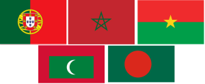 drapeau rouge vert