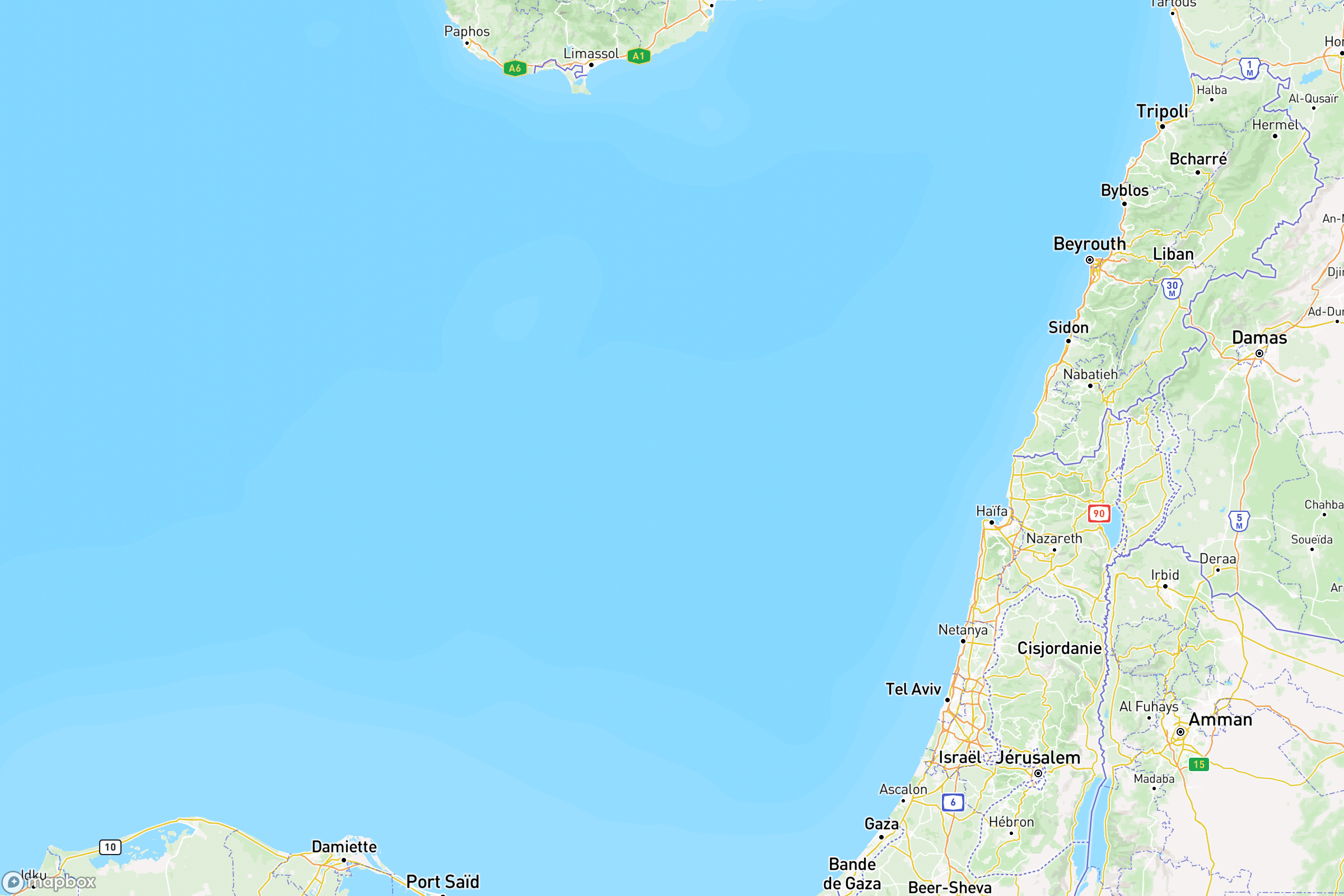 Carte de situation de Chypre en Europe