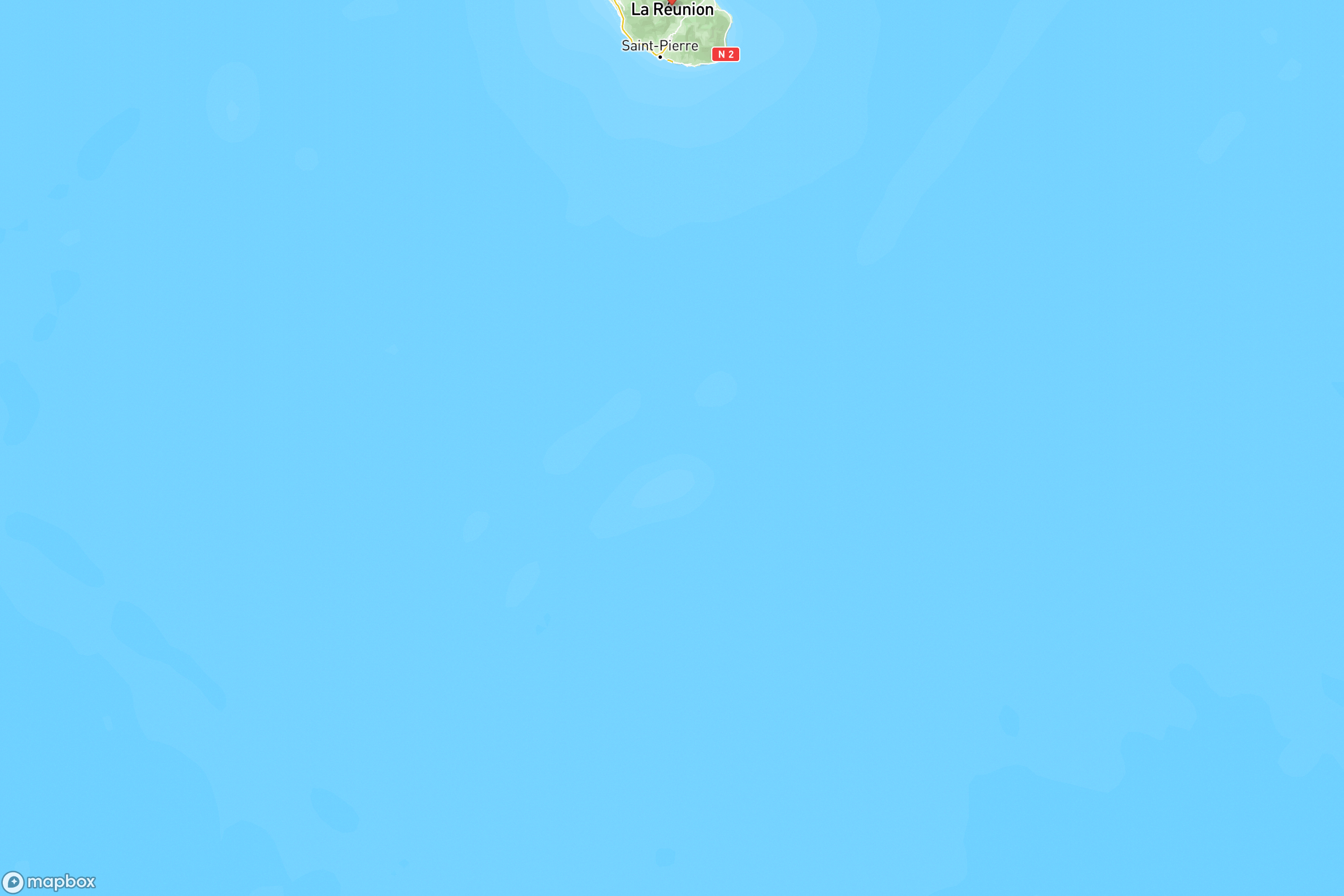 Carte de situation de La Réunion en Afrique